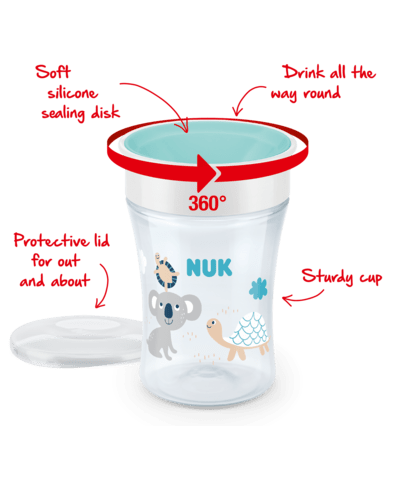 Paniate - Nuk Tazza Magic Cup con Cappuccio Antigoccia, 8m+, 230ml